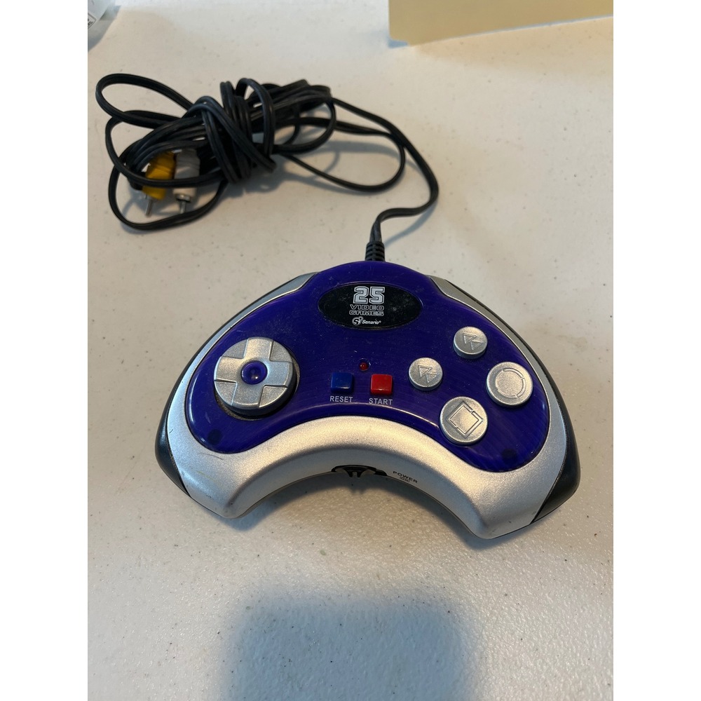 Senario 25 Video Games Plug and Play TV Controller Purple Silver MH180570